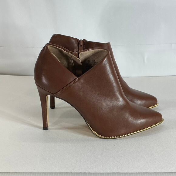 BCBGENERATION Women's Brown Faux Leather Hadix Pointed-Toe Stiletto Booties SZ 9 - Picture 4 of 9
